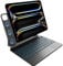 nimin Tastatur Hülle für iPad Pro 11 Zoll M4 2024 mit Trackpad, Akkustatusanzeige, 7-farbigem Hintergrundbeleuchtung, Magnetverschluss, QWERTZ, Schwarz