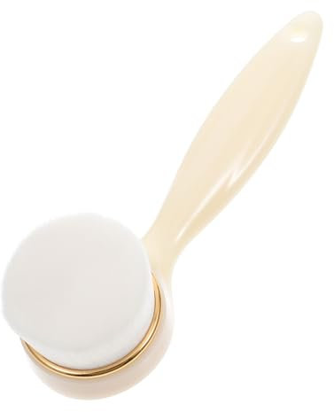 VINTORKY Gesichtsbürste Mit Langem Griff Pore Cleansing Brush Für Sanfte Gesichtsreinigung Für Hauttypen Effektive Hautfreundliche Borsten Beige