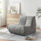 [en.casa] Bodensessel Kodsø Bodenstuhl mit Rückenlehne Lesesessel gepolstert Bodensofa 75 x 90 x 100 cm Relaxsessel Mikrofaser Grau