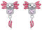 PARYFO Axolotl Ohrstecker für Damen 925er Sterlingsilber Mädchen kinder Axolotl Ohrringe Hypoallergener Tierschmuck für Mutter Ehefrau Tochter Abschlussfeier Party Geburtstag Jahrestag