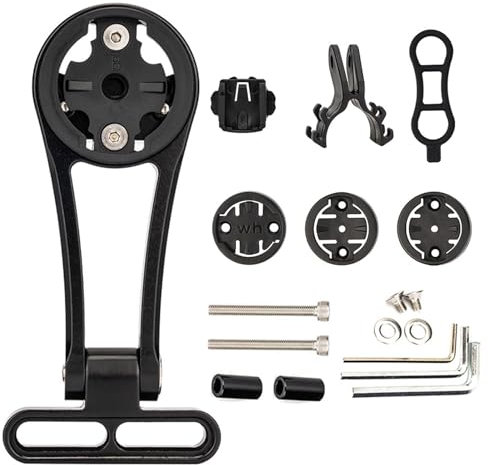 Fahrradcomputer Halterung,Verstellbare (Aluminiumlegierung) Halterung Kompatibel für Garmin Edge, Wahoo Elemnt, Bryton, Cateye, GoPro-Kamera und Lampe