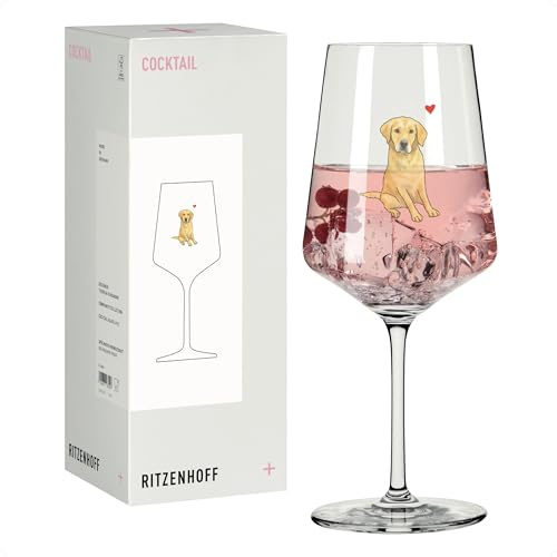 RITZENHOFF Cocktailglas - 500 ml - Made in Germany | Artikelnr. 8106009, Serie Petfluencer, 1 Cocktailglas 500 ml, Kristallglas, spülmaschinenfest