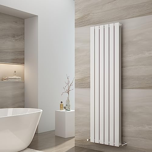 EMKE White Radiator 1600 x 456 mm Vertical Designer Radiator Double Flat Panel