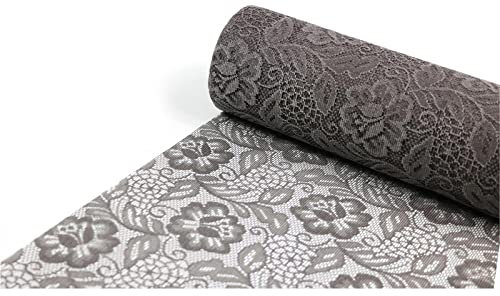 SIZOLACE ® Rose (Spitzen -Optik, Tischläufer, Tischband) 30cm/5m. Taupe 9150