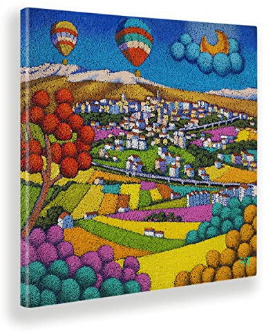 Giallobus - Quadro - Stefano Calisti - Paesaggio di montagna - Tela canvas - 50x50 - Pronto da appendere - Quadri moderni per la casa