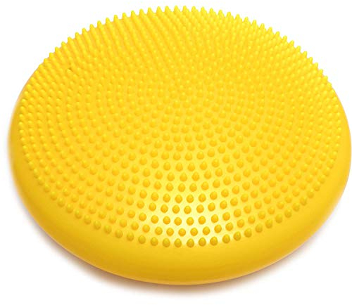 Balancekissen Mit Noppen 33 cm Inkl Pumpe Gelb Ergonomisches Sitzkissen Orthopädisch Gratis Balance Kissen Für Reha Sport Fitness Yoga