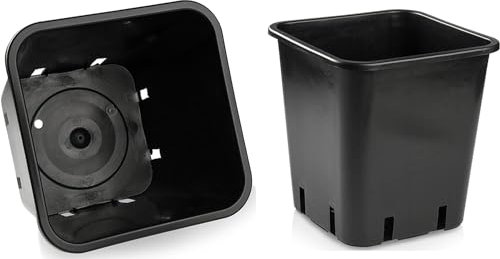 AlmaStore 10 Pezzi - Vaso Quadro, Ideale Per Coltivazione Indoor o Outdoor In Orto O Giardino (18 x 18 x 23 CM (6,5 LT))