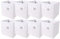 BonChoice Foldable Storage Cubes Boxes Pack of 8 with Handle for Home Organization, Fabric Wardrobe Storage Box Organizer Basket Bins for Clothes Beddings Toys Towels, Collapsible & Durable (White, 8)