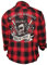 Gasoline Bandit Rockabilly Worker Herren-Hemd schwarz-rot kariert Reine Baumwolle - We Are The Good Guys S
