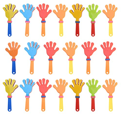 STOBOK 20 Stück Kunststoff Hand Clapper Hand Clapper Party Noisemakers Kunststoff Klatsch Hände für Sportkonzerte Hochzeit Geburtstagsfeier Palm Claps Sortierte Farbe