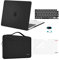 MOSISO Compatible with MacBook Air 13 inch Case M4 M3 M2 2025 2024 2023 2022 A3240 A3113 A2681, Hard Shell&Sleeve Bag&Keyboard Skin&Webcam Cover&ScreenFilm for MacBook Air 13.6 Case, Black