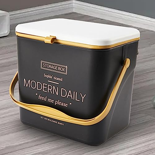 OKESYO Komposteimer für Küche, Hängender Kleiner Mülleimer mit Deckel & Griff, 7L/12L Biomülleimer, Hängender Mülleimer Küche für Alltäglichen Biomüll in der Küche, Geruchsdicht & Abwaschbar