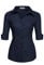 HOTOUCH Womens Shirts Short Sleeve Cotton Blouse Ladies 3/4 Sleeve Office Shirt Button Down V Neck Blouses Slim Fit Tops Navy Blue XXL