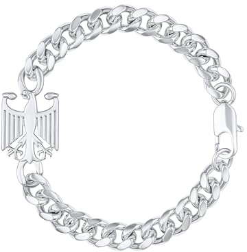 D'origine Deutschland Adler Armband für Herren, Wappen Schmuck, Deutsches Silber