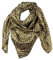 Freak Scene Baumwolltuch Zebra beige schwarz Lurex gold 100x100cm leichtes Halstuch quadratisches Tuch Schal