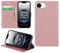 DN-Technology For iPhone 16e Case Flip Leather Wallet Book Stand Folio Card Holder Phone Cover iPhone 16e (ROSE GOLD)