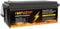 MFUZOP 2PCS 12V 200Ah LiFePO4 Lithium Battery with 200A BMS, 2560Wh Lithium Iron Phosphate Battery, up to 15000+ Cycles, Support in Series/Parallel, for RVs, Boats, Trolling Motor, Solar Panel System