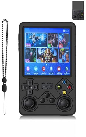 Case for R36Max Retro Handheld Video Game Console,Soft Silicone Cover,Lightweight Shockproof,Anti-Scratch,All-Around Protection,Black