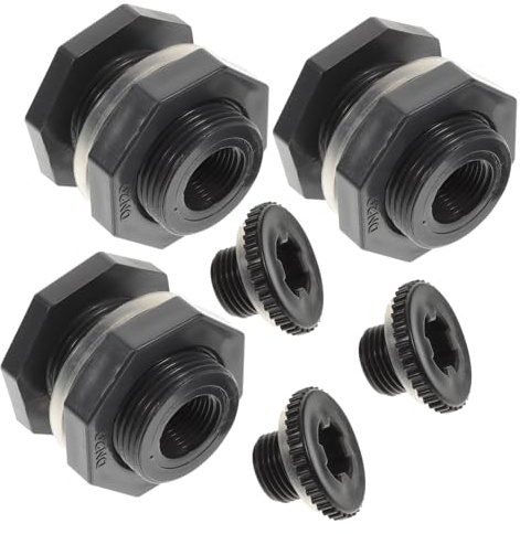 MUELODSIC PVC Wasserbehälter Anschlussset mit Dichtung Teilig für Regentonnen Gartenschlauch Reparatur und Aquarium Korrosionsbeständiger Connector mit Silikondichtung Langlebig und Dicht