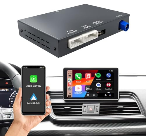 Wireless CarPlay & Android Auto Retrofit Kit Decoder für Audi A8 2010-2017 | Plug & Play Carplay Adapter Upgrade Box für Audi A8 mit MMI 3G System mit 6.5/7 Screen mit MirrorLink SWC WLAN Bluetooth