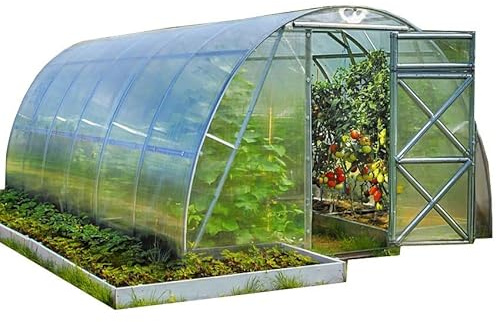 Serra Prime con copertura in policarbonato alveolare da 6mm Tunnel per coltivazione orto piante giardino (Acciaio, 3x4m - 6mm)