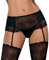Selente Love & Fun zarter Damen-Strumpfgürtel mit feinem Slip als verführerisches Dessous-Set in toller Geschenkbox, Schwarz, L-XL