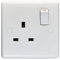 Eurolite Enhance White Plastic 13A 1 Gang Switched Socket Double Pole