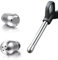 2 Pack Coffee Maker Steam Nozzle Stainless Steel Multiple Holes Tip Milk Foam Spout compatible for Breville 8 Series Espresso Machines Frother Nozzle, 3-Hole/4-Hole