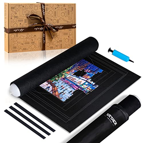 Tektalk Design mit höherer Kapazität, Puzzle-Rollmatte mit Handpumpe, Hilfsleitung und in empfindlicher Verpackung zum Speichern und Aufbewahren für 2000, 1500, 1000, 500 Puzzleteile