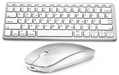 DE Layout Tastiera Mouse Set Senza Fili Tastiera Bluetooth con Mouse per Tablet/iPad/Laptop/Phone, Compatta con iOS/Android/Windows Computer Integrated Machine