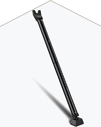 HOMGEN Barra di Sicurezza Regolabile a 3 Livelli Morsetto per Porta Regolabile (84 cm-113 cm) Barra Antifurto per Porta Barra di Sicurezza Antiscivolo per Porte e Finestre Scorrevoli -Nero