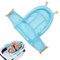 Aolso Red de Baño para Bebés,Asiento de Baño para Bebé Recién Nacido,Red de Soporte para Bañera,Alfombra de Bañera Antideslizante para Bebé,Asiento Hamaca Bañera Bebe(azul)