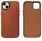 Mobiskin Hülle passend für iPhone 15 (6,1 Zoll), Handyhülle mit Leder, Case kompatibel mit MagSafe, Schutzhülle, Handytasche, Slim Cover, dünn, Vintage Braun