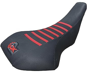 QK RACING Sitzbezug – kompatibel mit Suzuki LTZ 400 Z400 Sitzbezug 2003–2008 (rote Seiten/Schwarze Oberseite)