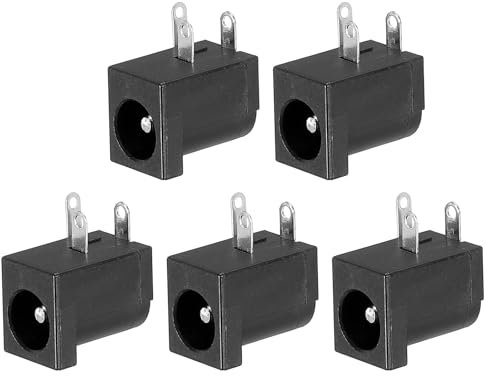 PATIKIL 5,5x2,1 mm DC Alimentation Connecteur, 5 Paquet 3 Broche PCB Montage Femelle Prise Jack