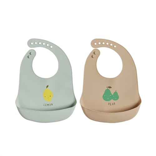 OYOY Bavoir en silicone Yummy - Lot de 2 H5x27x19cm