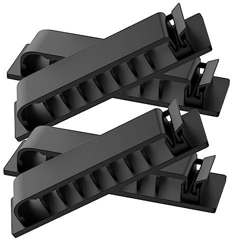 HOMSFOU 4 Stück Veranstalter Kabelclips Usb-kabelhalter Universelles Ladekabel Kabelmanagement-clips Ladekabel-organizer Selbstklebender Kordelverschluss Steigleitung C Ladekabel Plastik