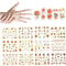 Fall Nail Stickers Autumn Maple Leaves Pumpkin Turkey Nail Art Stickers Thanksgiving Themed Water Transfer Nail Decorations, 12 Sheets/Set Thanksgiving Nail Stickers