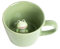 DIHOclub Frosch-Kaffeetasse, versteckter 3D-Tier-Innenbecher, Garten-Serie, handgefertigte Figurentassen, 340 ml, Grün