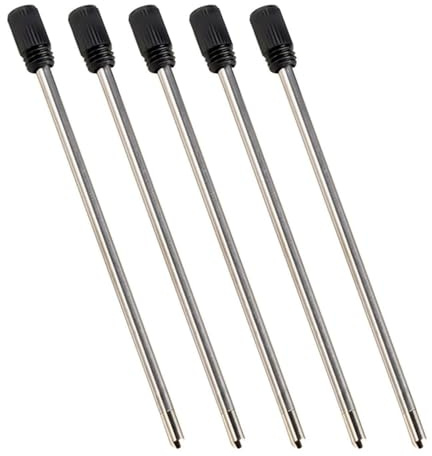 5 Stück Kugelschreiber-Ersatzminen, Schwarze Kugelschreiber-Minen, Metall-Stift-Minen, Kugelschreiber-Zubehör, Arbeits- Und Bürobedarf