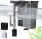 VILLNO 5W Aquarienfilter: Ultra-leiser 470L/H Aquarium HOB Außenfilter mit Filterschwamm und Aktivkohle, Einstellbarer Wasserfallfilter für 15-70L Aquarien