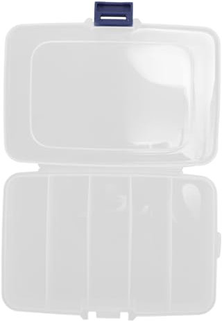 HOUDERCO Aufbewahrungsbox Für Sägeblätter Aus Pp 5 Fächer Rechteckig Transparente Sägeblattbox Mit Deckel Tragbarer Teile Organizer Für Werkstatt Und Büro
