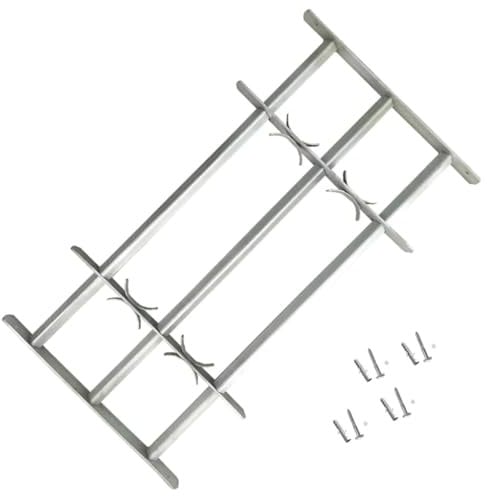 Grille de Fenêtre, Barre de Fenêtre Grille de Protection Cambriolage réglableet 3 barres 700-1050 mm