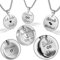 UNIQAL - Gravur-Halskette aus Edelstahl – Persönlicher Anhänger mit Name, Datum oder Koordinaten – Geschenkidee für Frauen & Männer – Individuelle und bedeutungsvolle Namenskette (Silber Coin)