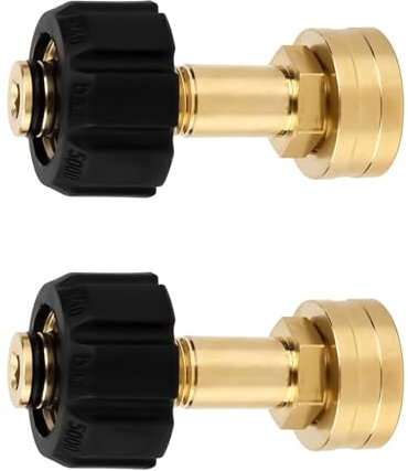 HONGXINHAO Adaptateur femelle de raccordement rapide en cuivre de 1,9 cm pour nettoyeur haute pression M22–14 mm tuyau vers pistolet à eau raccord avec ruban adhésif