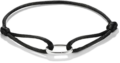 THOMAS SABO Textilarmband schwarz Connect 925 Sterling Silber C1210-001-11-L24V