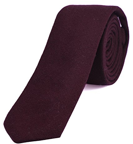 DonDon Herren Krawatte 6 cm Baumwolle lila
