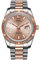 BUREI Herrenuhren Luxus Analog Quarz Armbanduhr Roségold dial Kalenderanzeige Saphirglaslinse mit Zwei Tönen Edelstahlband