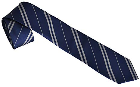 Elbenwald Harry Potter Krawatten im Ravenclaw Design gestreift für Herren & Damen 135 cm in Geschenkbox blau