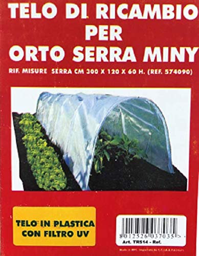 Mondo Verde Telo di Ricambio per Serra Mini CM 300 x 120 x H 60 Polietilene con Filtro UV